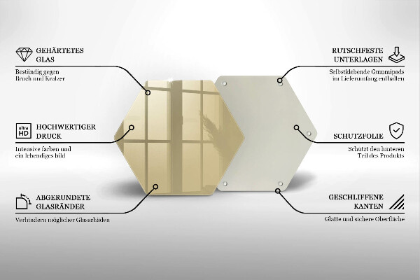 Glas Ceranfeldabdeckung Spritzschutz Beige Farbe