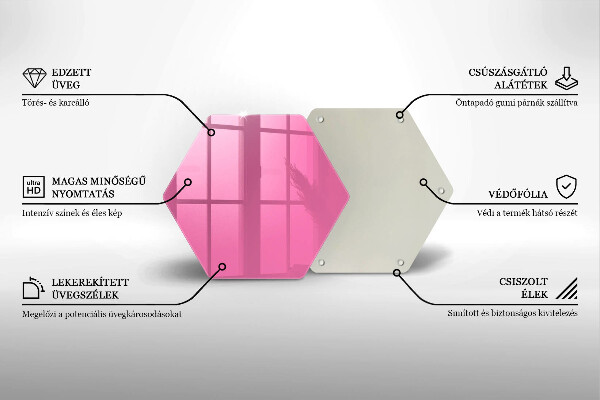 Glas Ceranfeldabdeckung Spritzschutz Pinke Farbe