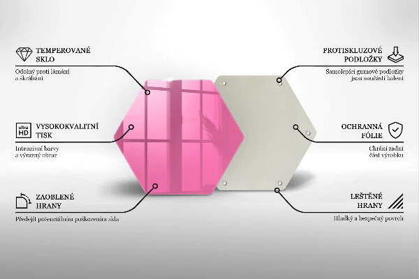 Glas Ceranfeldabdeckung Spritzschutz Pinke Farbe