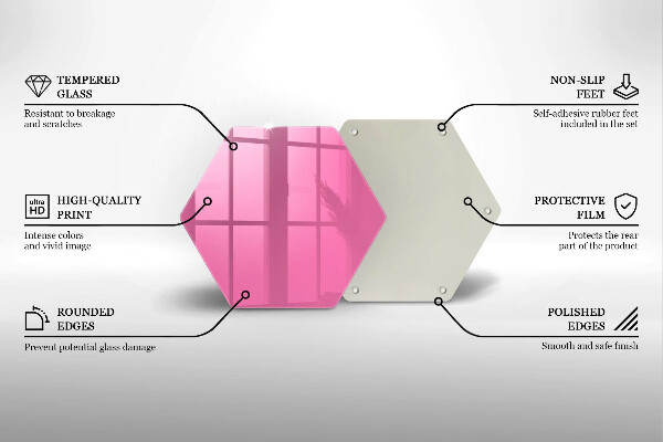 Glas Ceranfeldabdeckung Spritzschutz Pinke Farbe