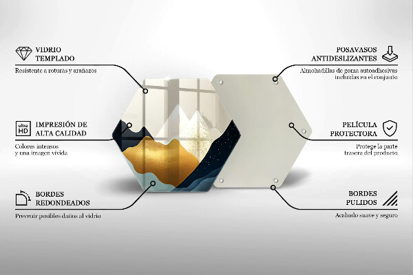 Glas Herdabdeckplatte Abstrakte Berge