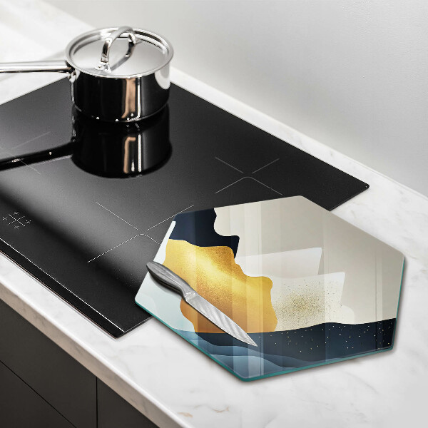 Glas Herdabdeckplatte Abstrakte Berge