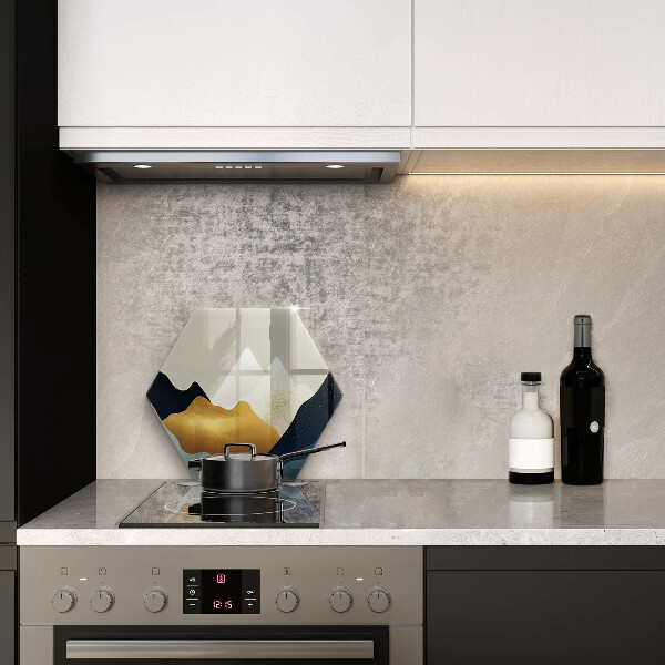 Glas Herdabdeckplatte Abstrakte Berge