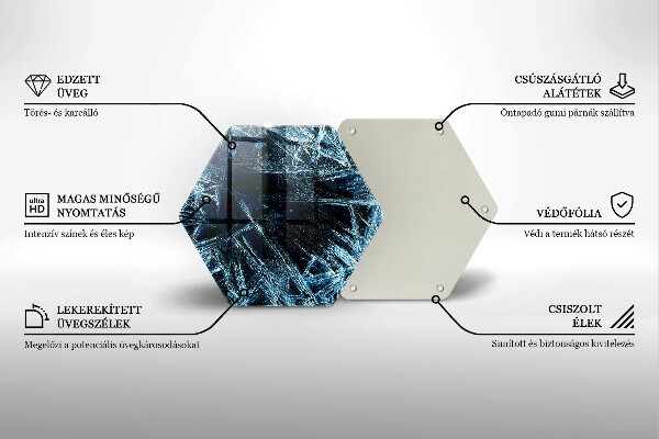 Glas Herdabdeckplatte Struktur aus scharfem Eis