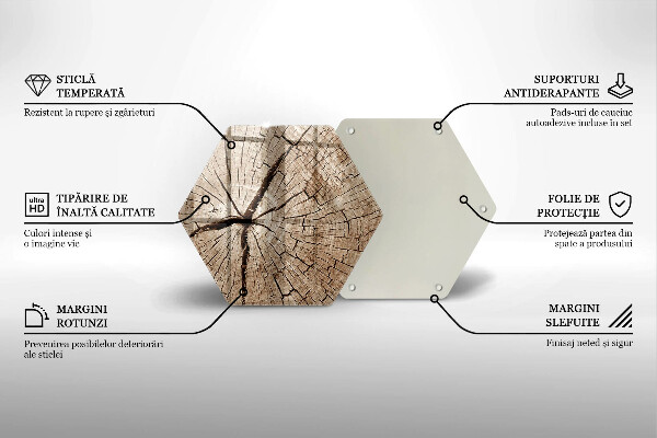 Glas Herdabdeckplatte Querschnitt eines Baumes