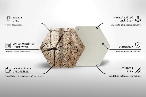 Glas Herdabdeckplatte Querschnitt eines Baumes