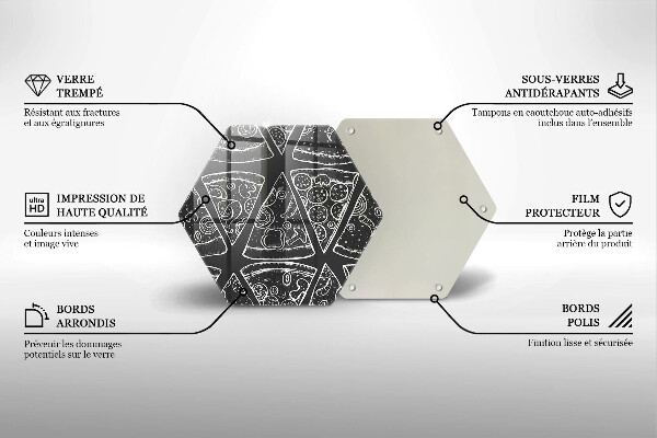 Glas Herdabdeckplatte Pizzaillustration