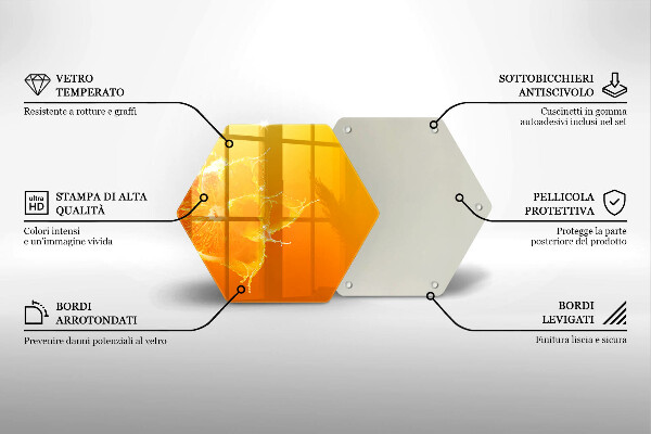 Glas Ceranfeldabdeckung Saftige Orangenfrucht