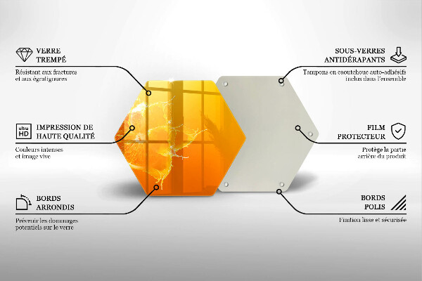 Glas Ceranfeldabdeckung Saftige Orangenfrucht