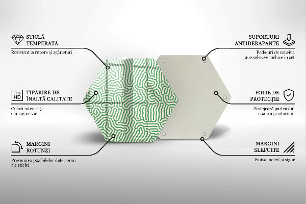 Glas Herdabdeckplatte Abstrakte Linien