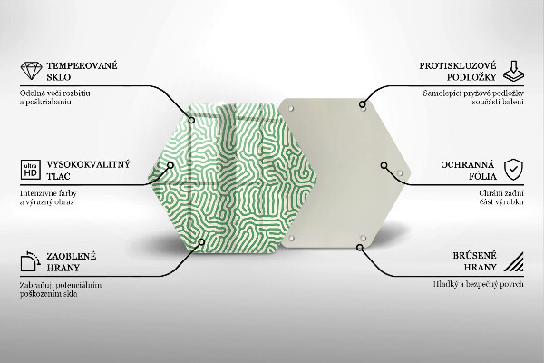 Glas Herdabdeckplatte Abstrakte Linien