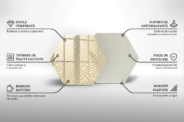 Glas Herdabdeckplatte Geometrische Linien