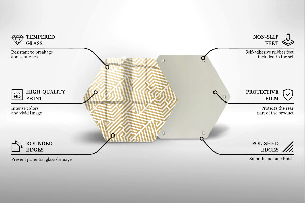 Glas Herdabdeckplatte Geometrische Linien