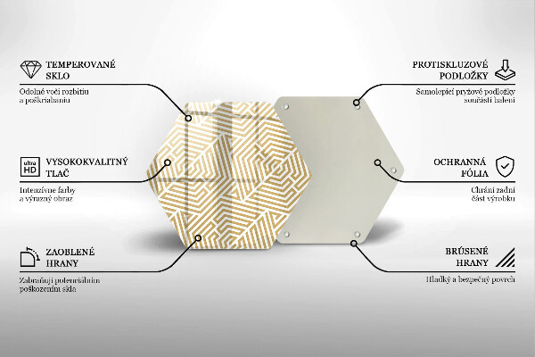 Glas Herdabdeckplatte Geometrische Linien