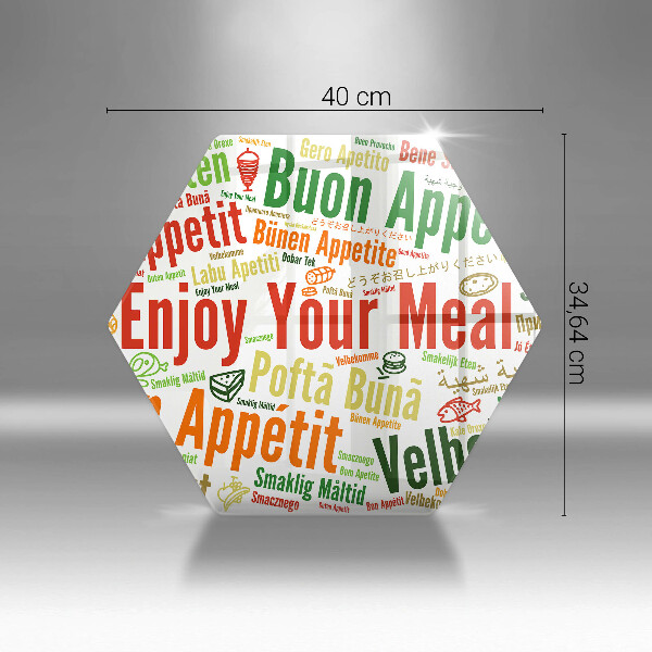 Glas Herdabdeckplatte Untertitel Guten Appetit Sprachen