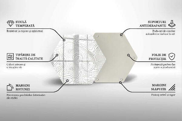 Glas Herdabdeckplatte Abstrakte Formen