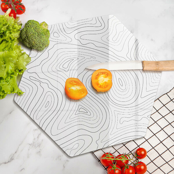 Glas Herdabdeckplatte Abstrakte Formen