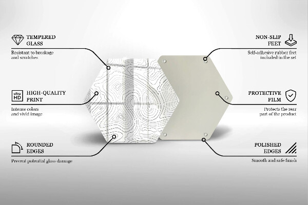 Glas Herdabdeckplatte Abstrakte Formen