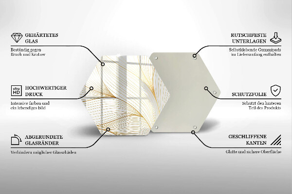Glas Herdabdeckplatte Modernes Linienmuster