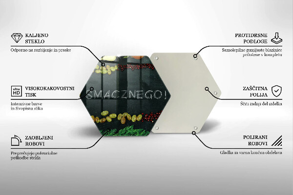 Glas Herdabdeckplatte Aufschrift Guten Appetit!