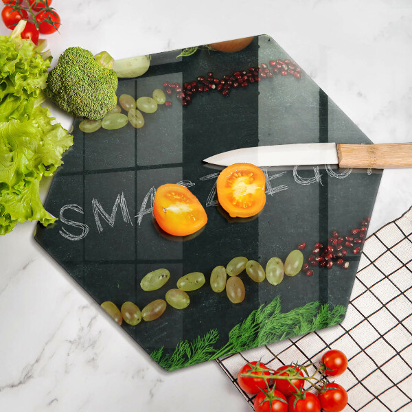 Glas Herdabdeckplatte Aufschrift Guten Appetit!