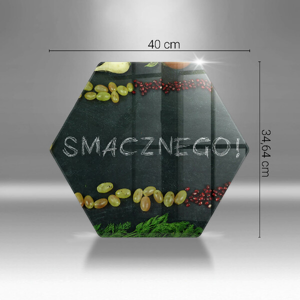 Glas Herdabdeckplatte Aufschrift Guten Appetit!