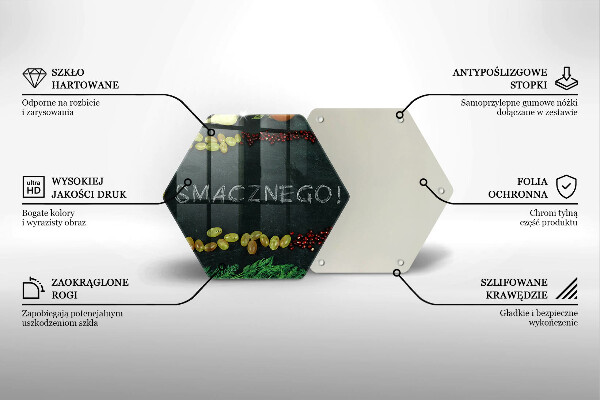 Glas Herdabdeckplatte Aufschrift Guten Appetit!