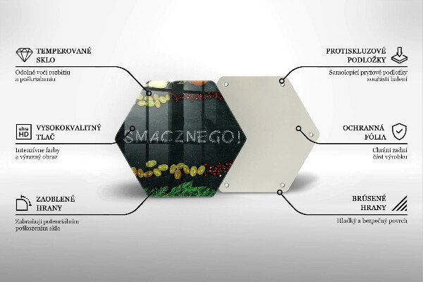 Glas Herdabdeckplatte Aufschrift Guten Appetit!