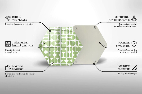 Glas Herdabdeckplatte Muster aus Boho-Formen