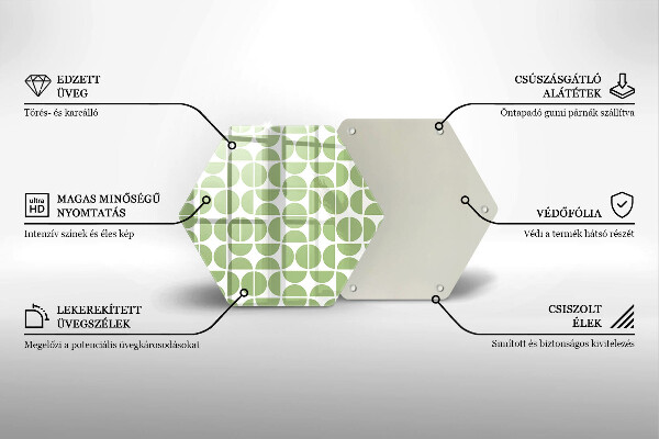 Glas Herdabdeckplatte Muster aus Boho-Formen