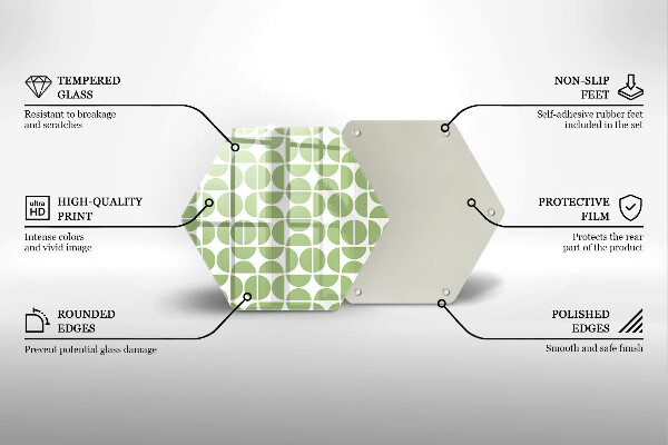 Glas Herdabdeckplatte Muster aus Boho-Formen