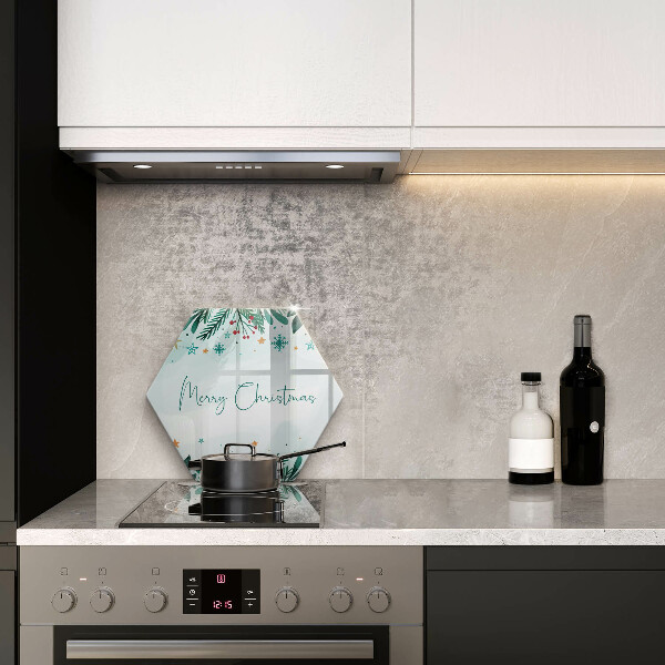 Glas Herdabdeckplatte Merry Christmas