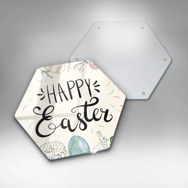 Glas Herdabdeckplatte Happy Easter