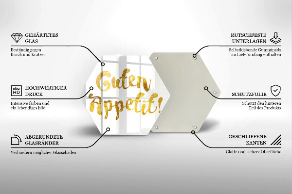 Glas Ceranfeldabdeckung Die Aufschrift Guten Appetit!