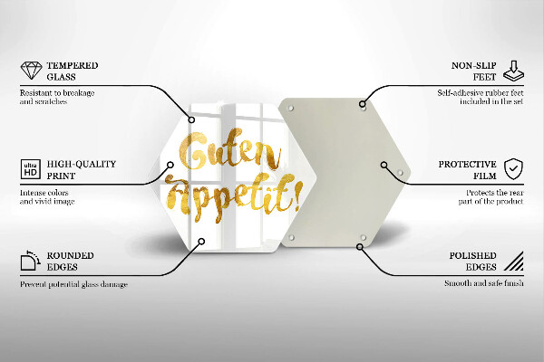 Glas Ceranfeldabdeckung Die Aufschrift Guten Appetit!