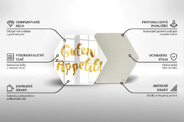 Glas Ceranfeldabdeckung Die Aufschrift Guten Appetit!