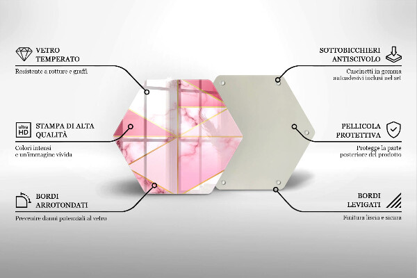 Glas Herdabdeckplatte Geometrischer Marmor