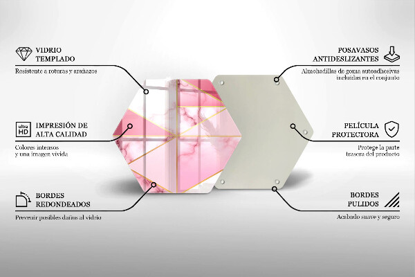 Glas Herdabdeckplatte Geometrischer Marmor