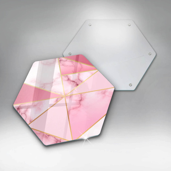 Glas Herdabdeckplatte Geometrischer Marmor