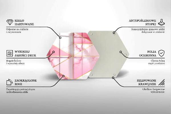 Glas Herdabdeckplatte Geometrischer Marmor