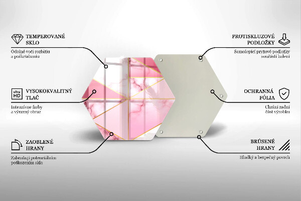 Glas Herdabdeckplatte Geometrischer Marmor