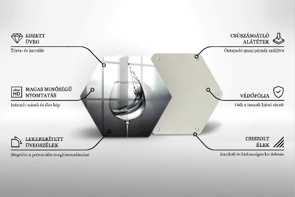 Glas Ceranfeldabdeckung Ein Glas Wasser