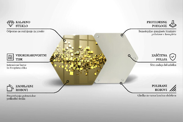 Glas Herdabdeckplatte Abstrakte 3D-Geometrie