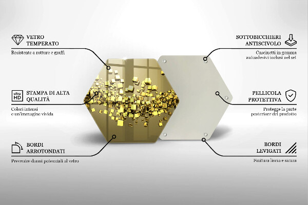 Glas Herdabdeckplatte Abstrakte 3D-Geometrie