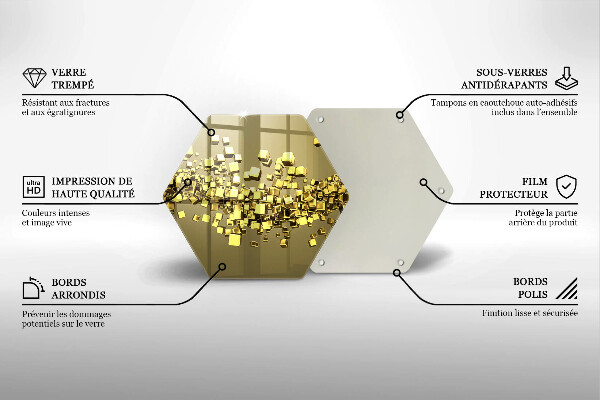 Glas Herdabdeckplatte Abstrakte 3D-Geometrie