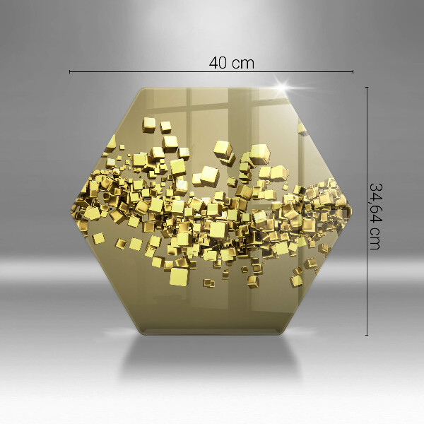 Glas Herdabdeckplatte Abstrakte 3D-Geometrie