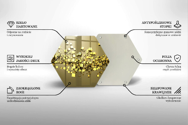 Glas Herdabdeckplatte Abstrakte 3D-Geometrie