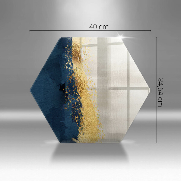 Glas Herdabdeckplatte Goldabstraktion