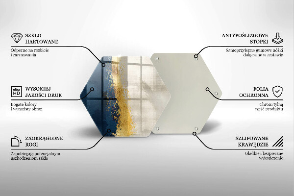 Glas Herdabdeckplatte Goldabstraktion