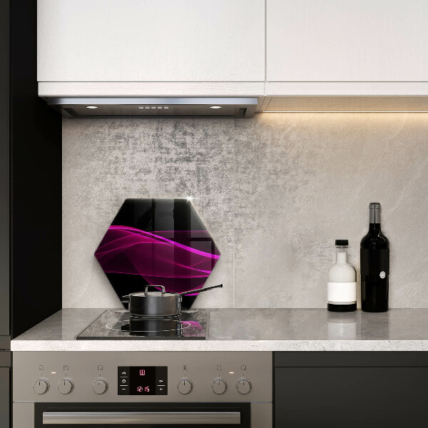 Glas Herdabdeckplatte Rosa Abstraktion